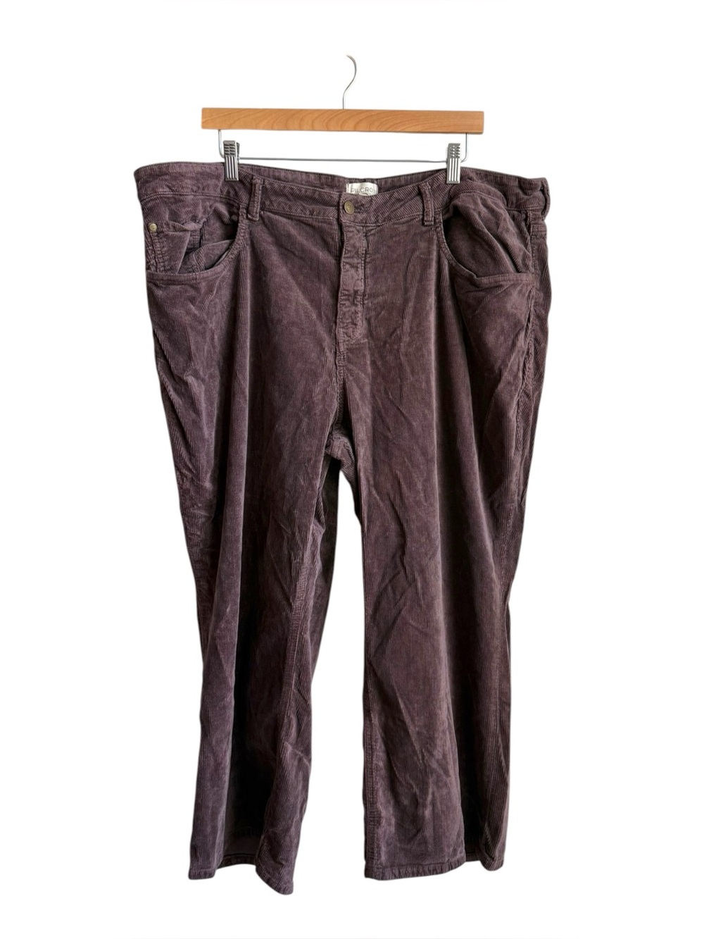Pilcro Anthropologie Corduroy Straight Leg Pants Brown Taupe Women's 26W